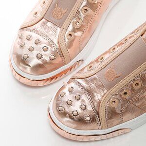 Kruzin Neo Crazy Horse Low Camo Champagne Leather Women Slip On Sz 7